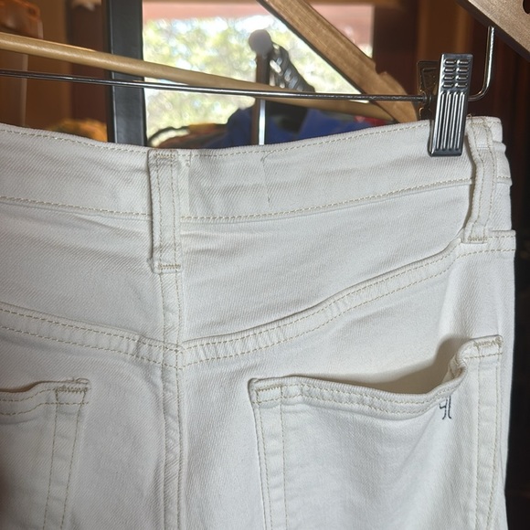 Pilcro Clean-Seamed High-Rise Wide-Leg Cream Jeans Size 30 - Picture 9 of 11